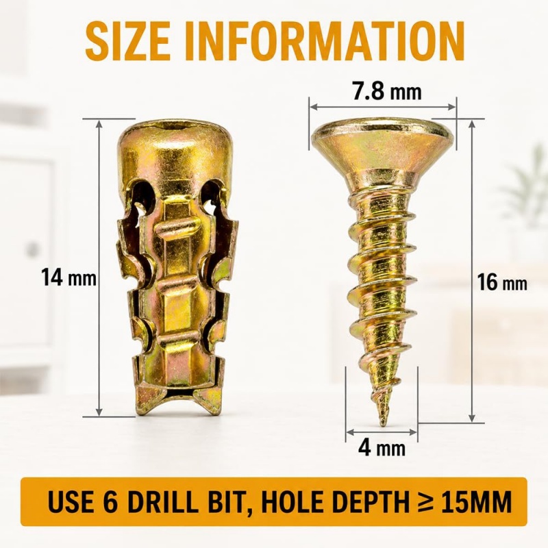 50/100PC Stone Expansion Screw - огляд і ціна Drywall Anchor Screw