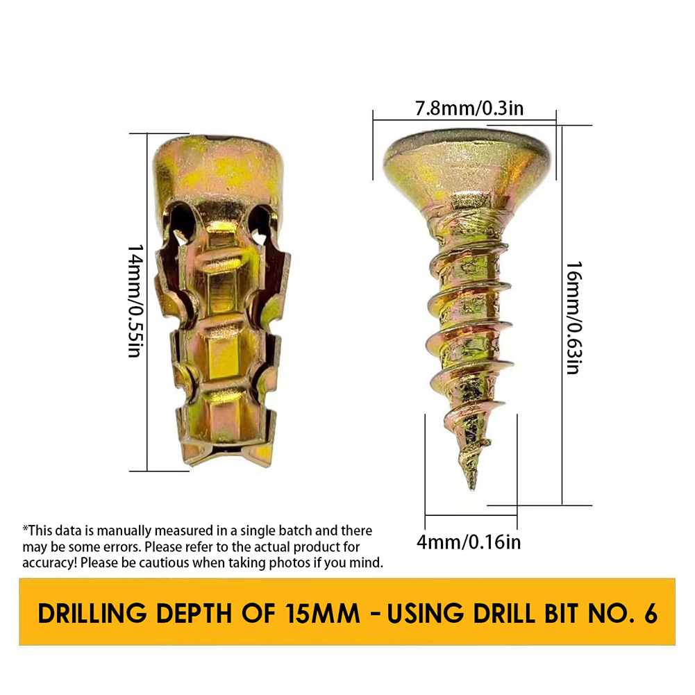 6*14mm Door Hinge Thread Repai - огляд і ціна Drywall Anchor Screw