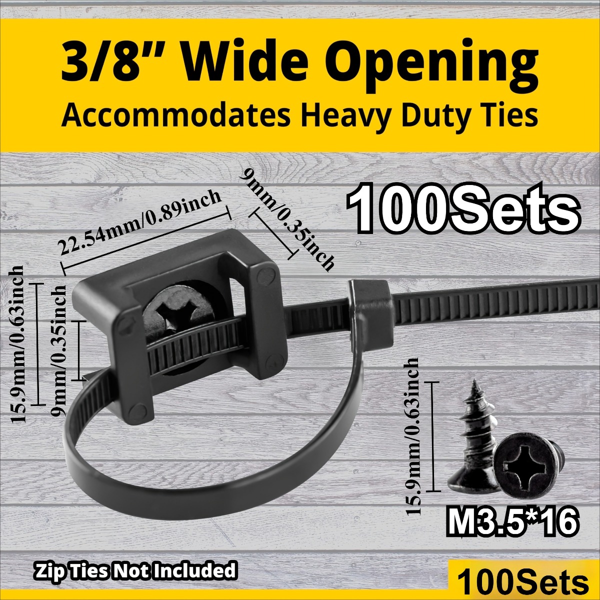 100 Sets Cable Tie Mounts with - огляд і ціна Drywall Anchor Screw