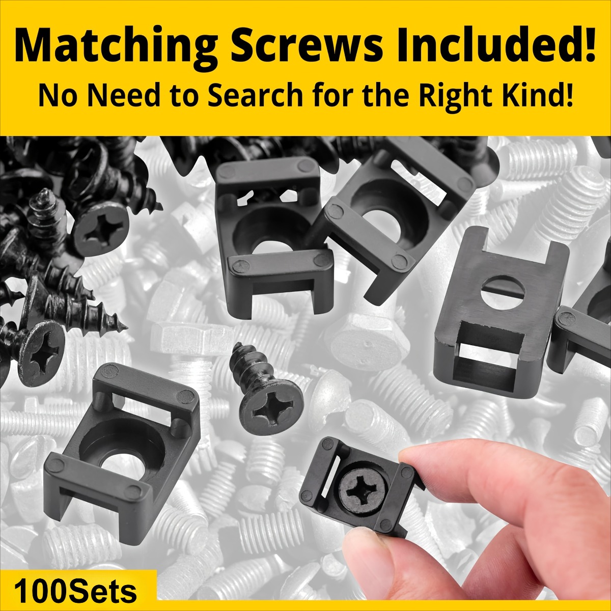 100 Sets Cable Tie Mounts with - огляд і ціна Drywall Anchor Screw